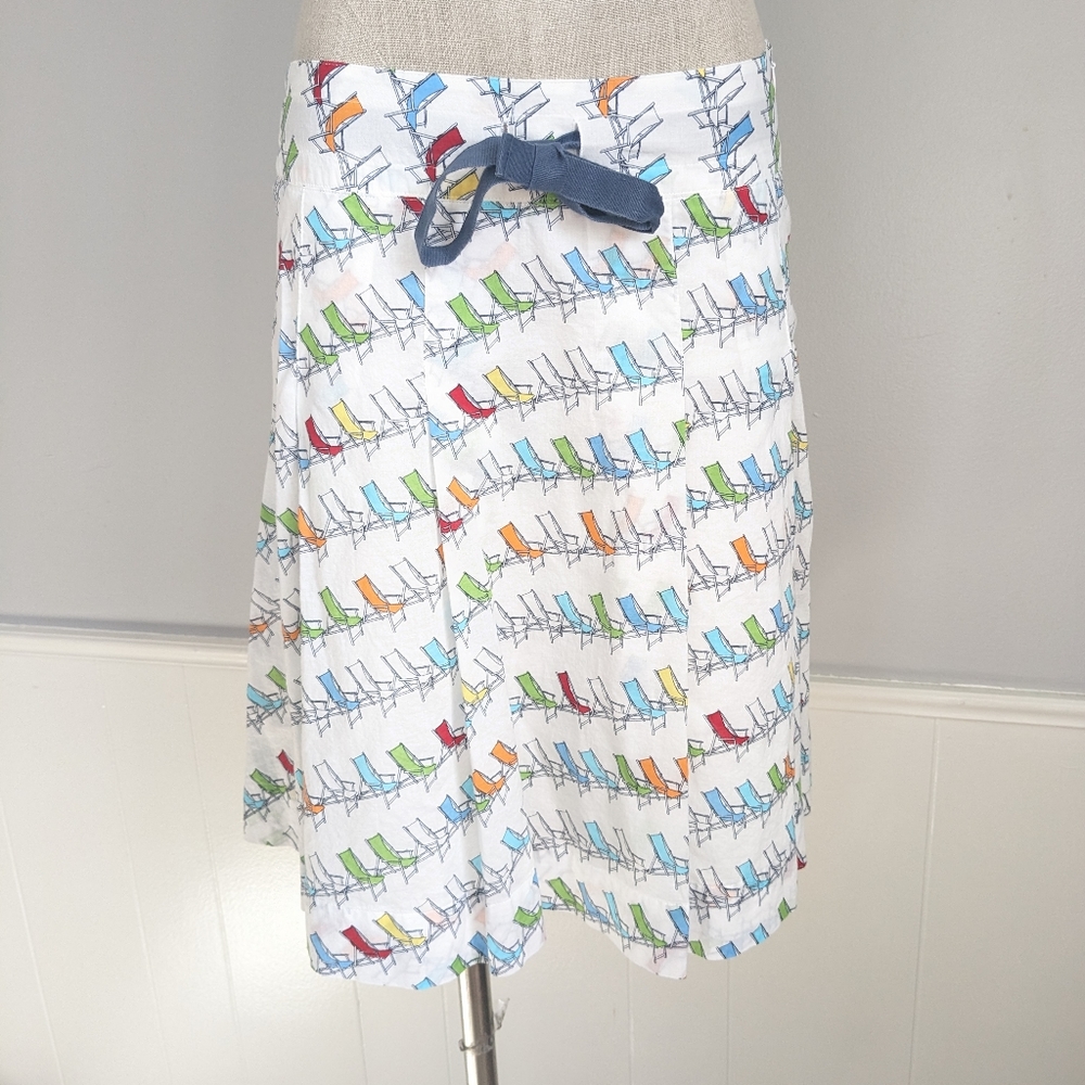 Liz Claiborne Beach Chair Print Skirt - Size 6P